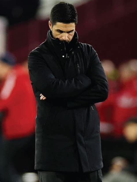 EFL Mikel Arteta Black Parka Jacket .